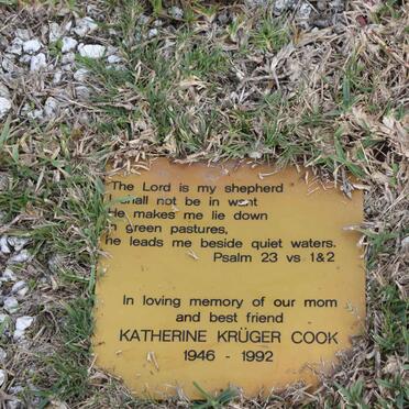 KRÜGER Katherine nee COOK 1946-1992