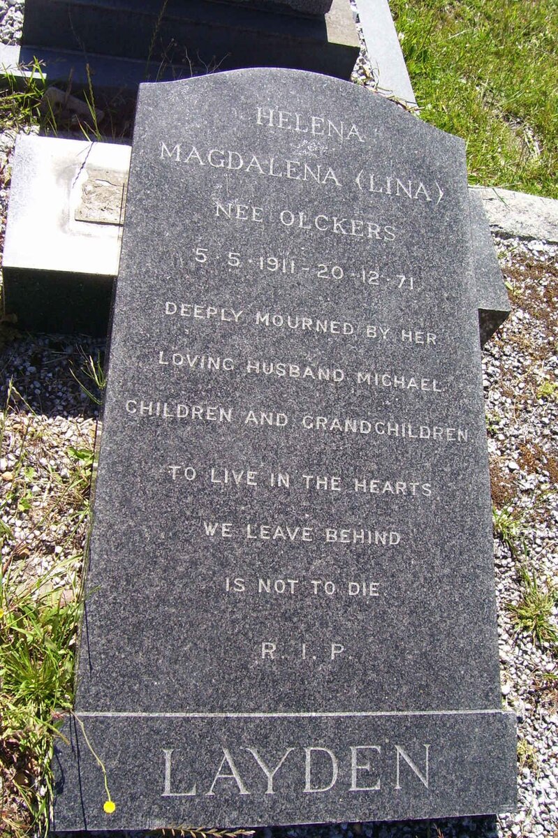 LAYDEN Helena Magdalena OLKERS 1911-1971