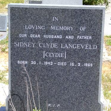 LANGENHOVEN Sidney Clyde 1943-1969