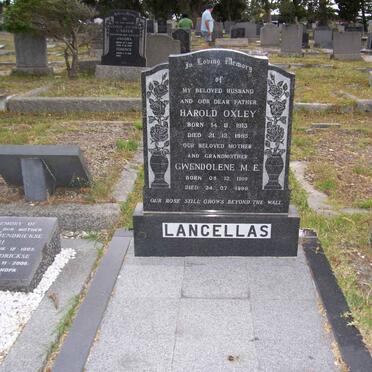 LANCELLAS Harold Oxley 1913-1965 &amp; Gwendoline M.E. 1919-1999