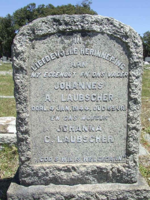 LAUBSCHER Johannes A. &amp; Johanna C.