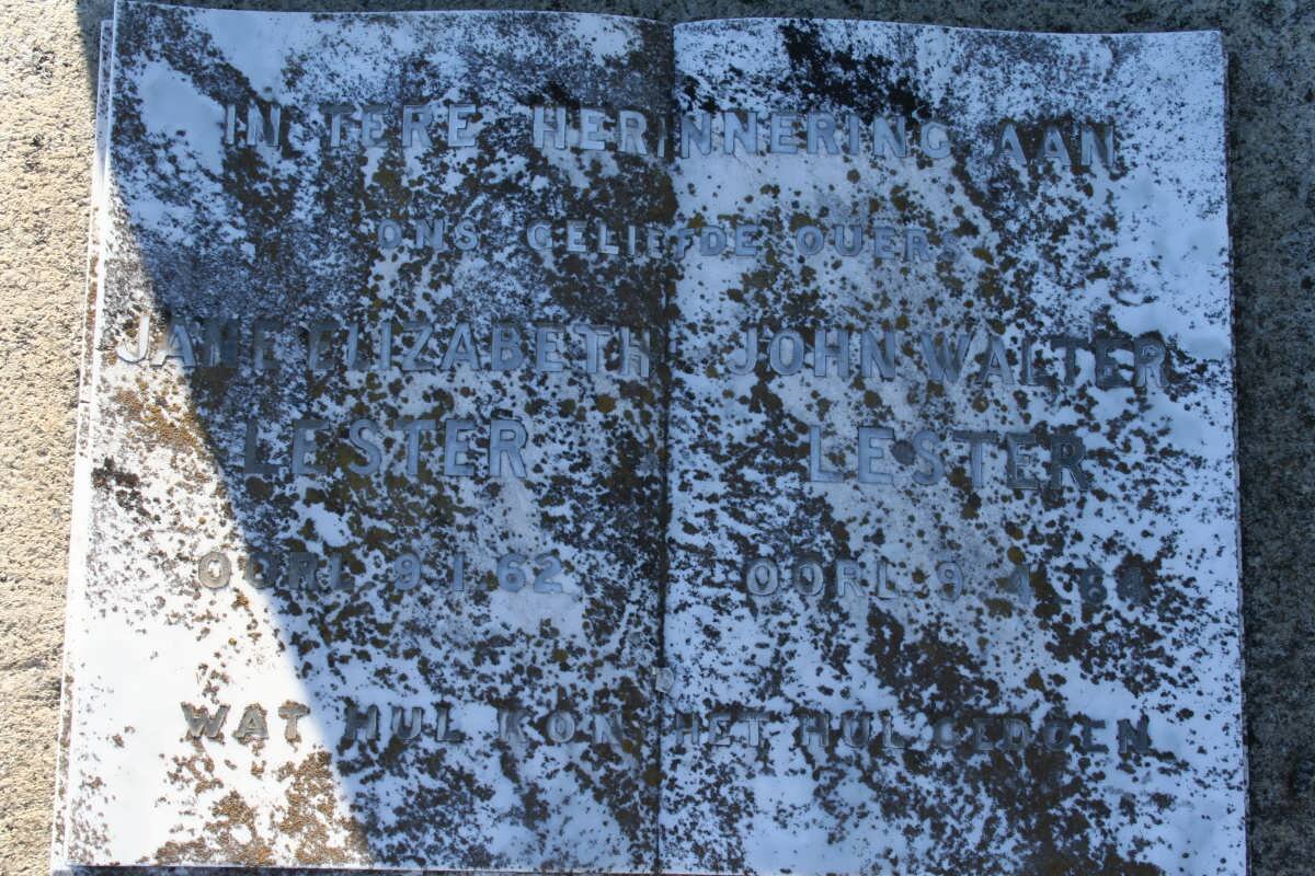 LESTER John Walter -1964 &amp; Jane Elizabeth -1962