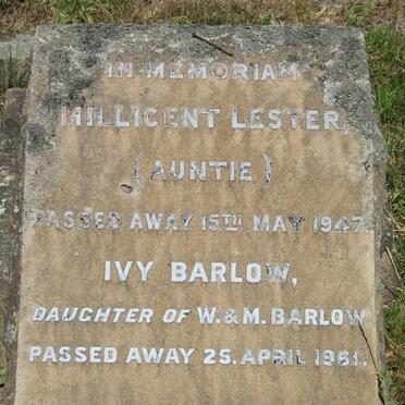 LESTER Millicent -1947 :: BARLOW Ivy -1961