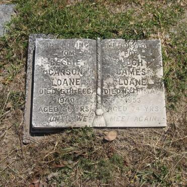 LOANE Hugh James -1953 &amp;  Bessie Carson -1940