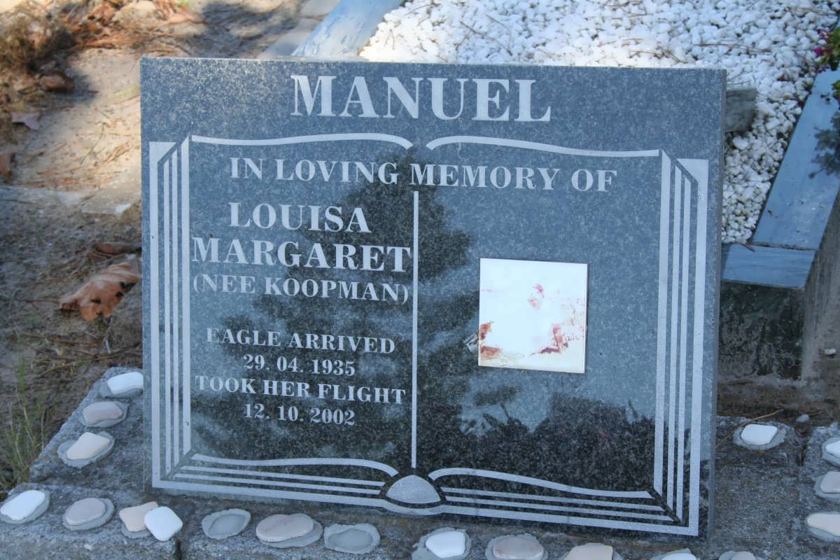 MANUEL Louisa Margaret nee KOOPMAN 1935-2002