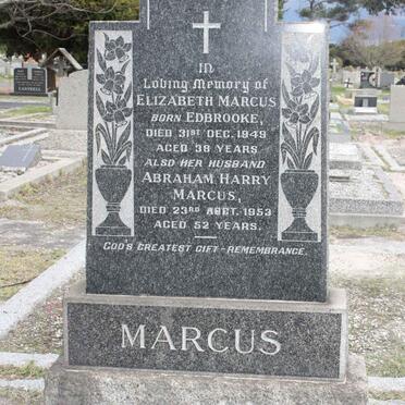 MARCUS Abraham Harry -1953 & Elizabeth EDBROOKE -1949
