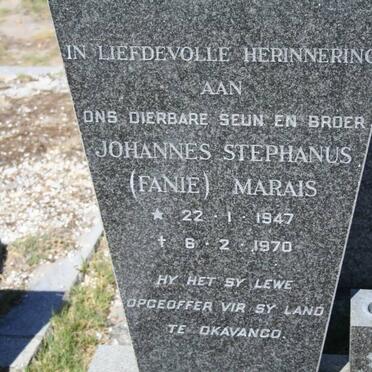 MARAIS Johannes Stephanus 1947-1970