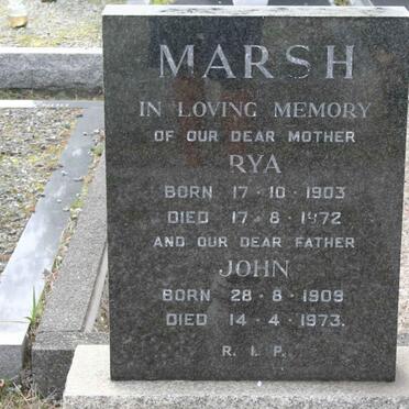 MARSH John 1909-1973 & Rya 1903-1972