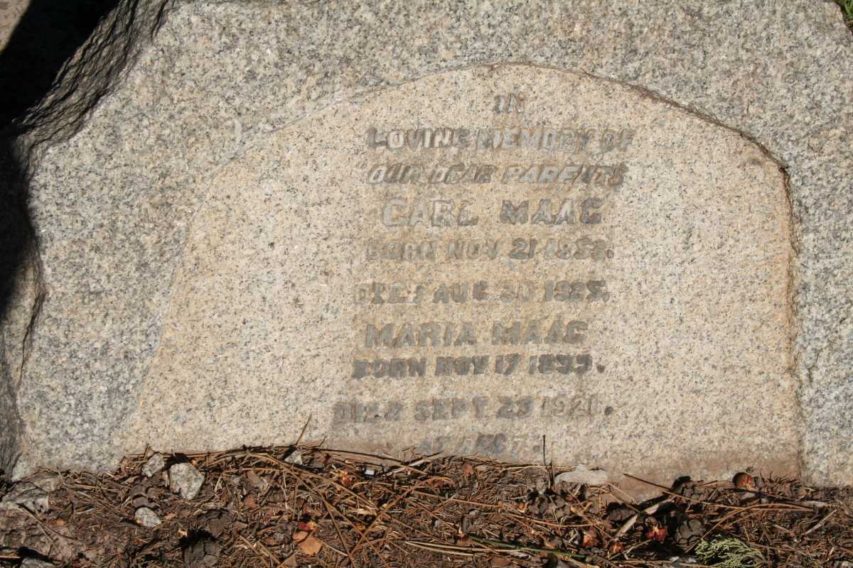 MAAG Carl 1853-1925 & Maria 1859-1921