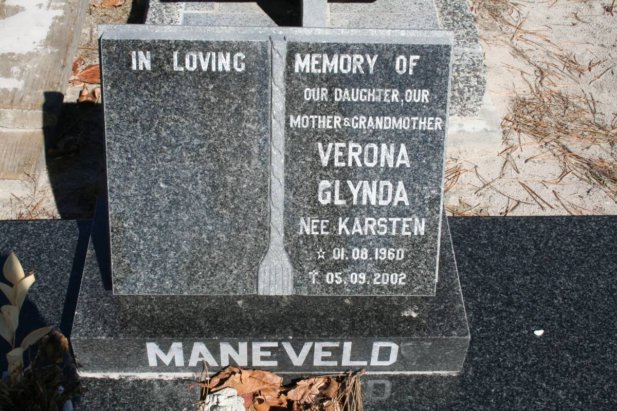 MANEVELD Verona Glynda nee KARSTEN 1960-2002