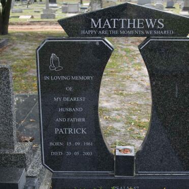 MATTHEWS Patrick 1961-2003