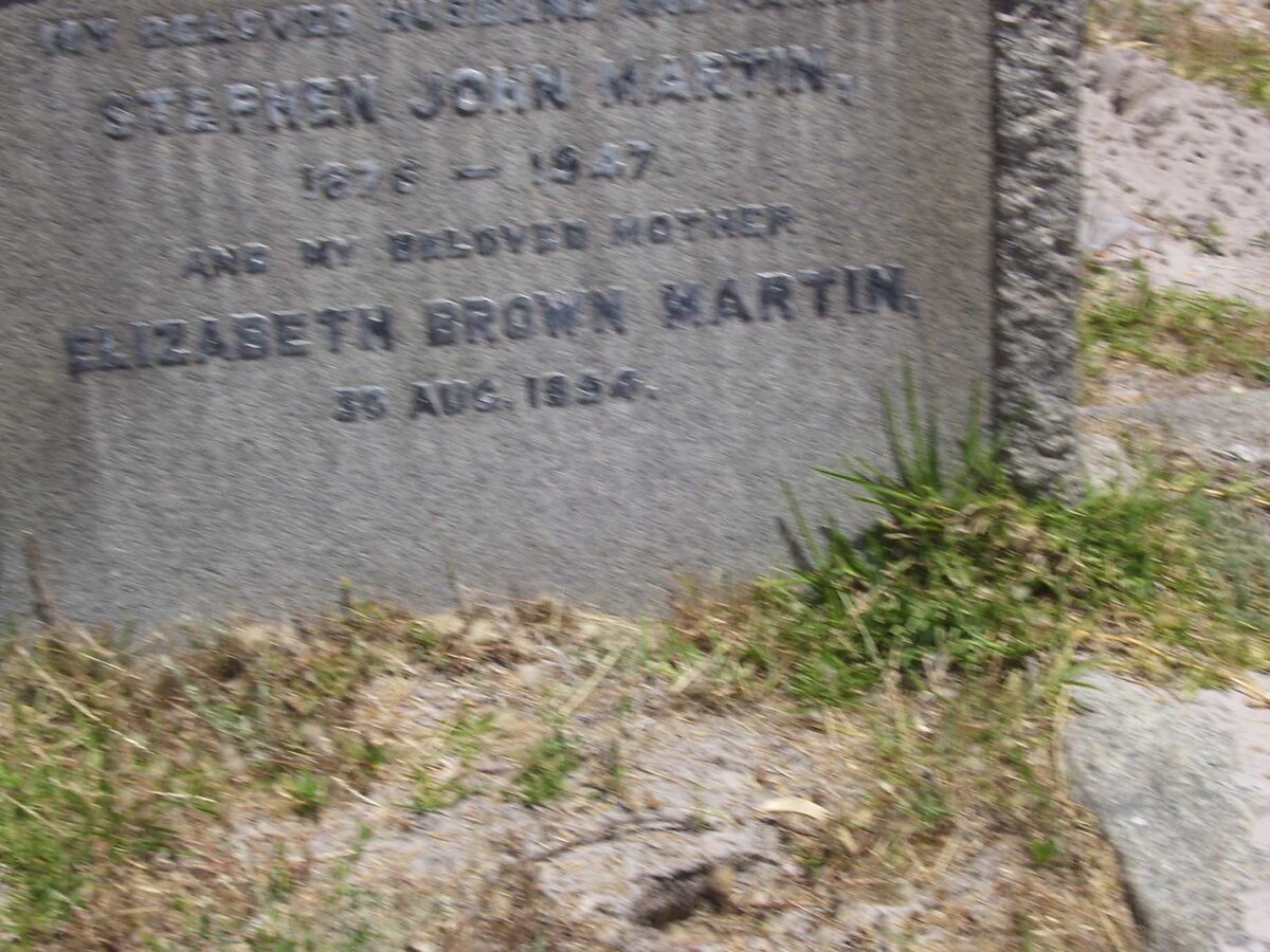 MARTIN Stephen John 1876-1947 & Elizabeth Brown 1894-