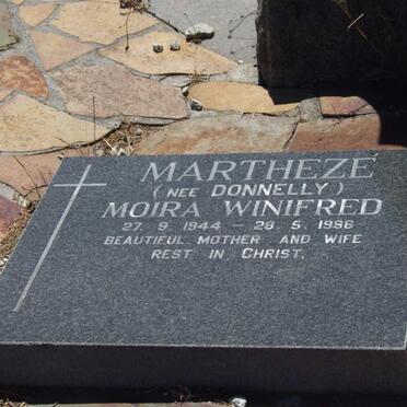 MARTHEZE Moira Winifred nee DONNELLY 1944-1986