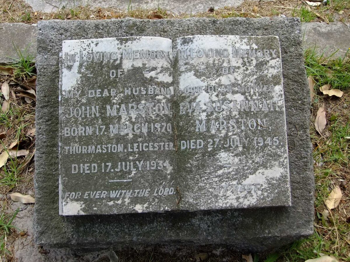 MARSTON John 1870-1934 & Eva Susannah -1945