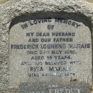 MARAIS Frederick Lourens -1958 & Rita -1975 :: ? Freddy -1980 :: MARAIS Dennis -1985 _1