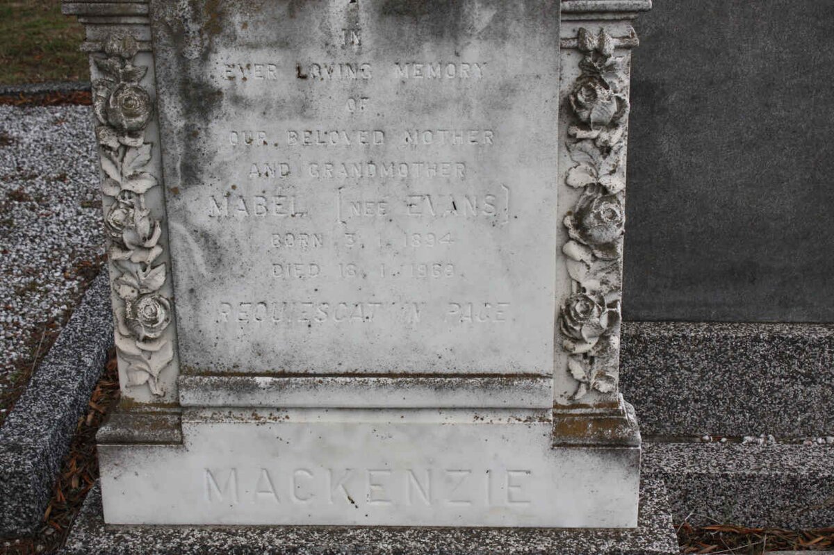 MACKENZIE Mabel nee EVANS 1894-1958