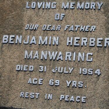 MANWARING Benjamin Herbert -1954