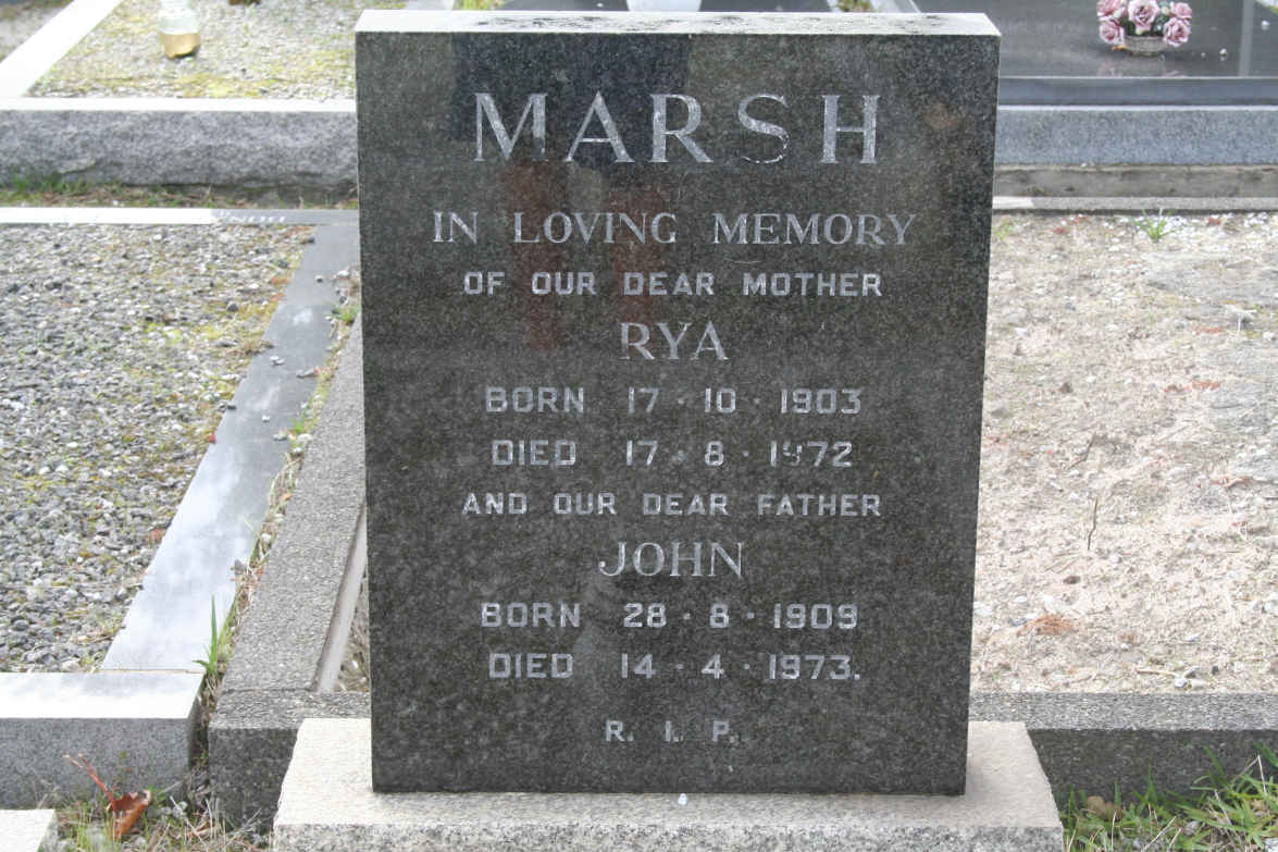 MARSH John 1909-1973 & Rya 1903-1972