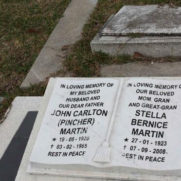 MARTIN John Carlton 1920-1965 & Stella Bernice 1923-2008