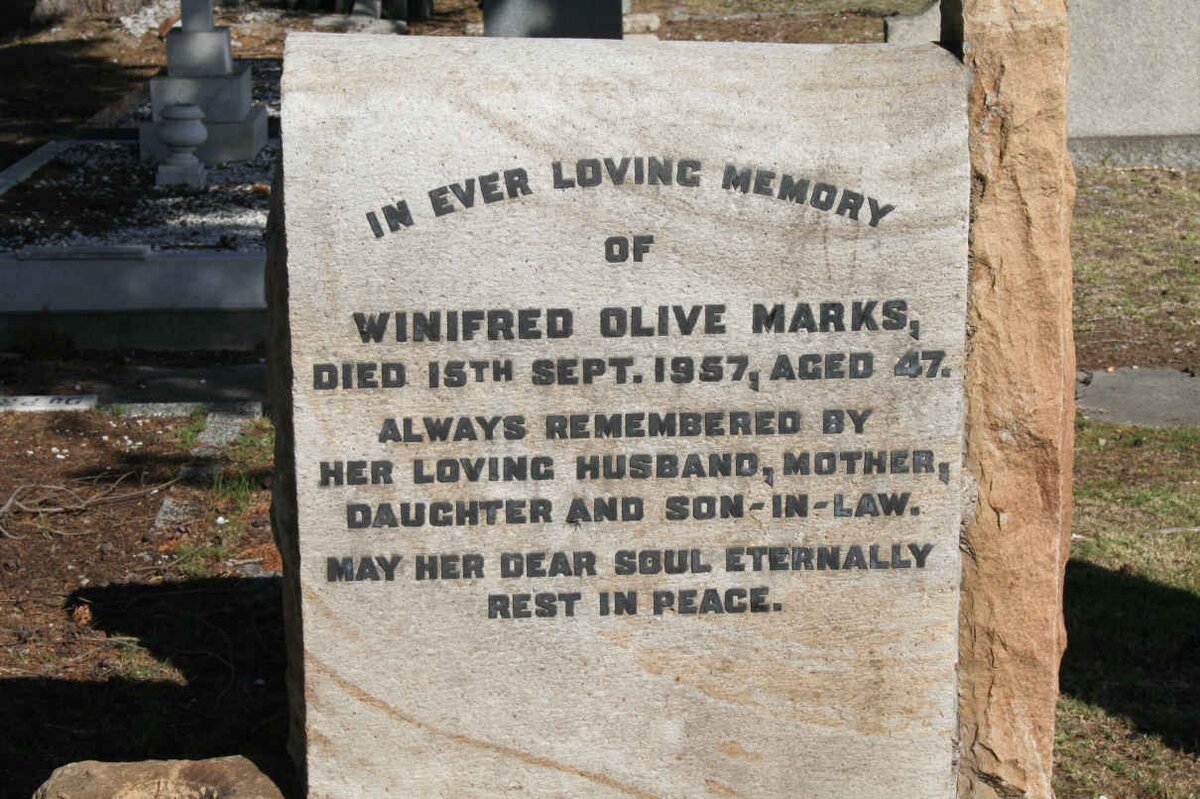 MARKS Winifred Olive -1957