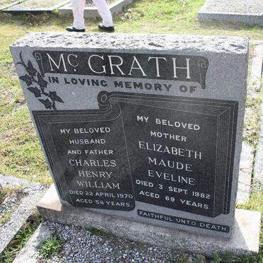 MCGRATH Charles Henry William -1970 & Elizabeth Maude Eveline -1982