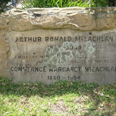MCLACHLAN Arthur Ronald 1876-1939 & Constance Margaret 1880-1954