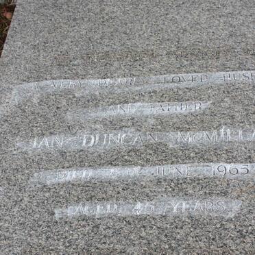 MCMILLAN Ian Duncan -1965