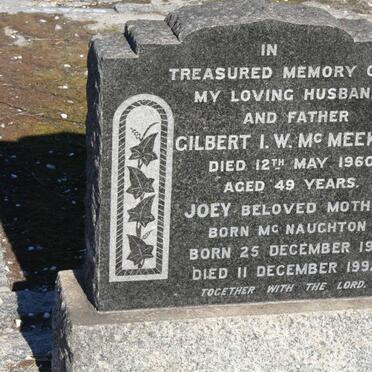 MCMEEKING Gilbert I.W. -1960 & Joey MCNAUGHTON 1911-1992