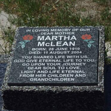 MCLEAN Martha 1910-2004