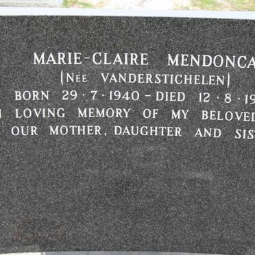 MENDONCA Marie-Claire nee VANDERSTICHELEN 1940-1980