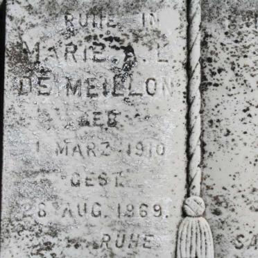 MEILLON Marie A.L., de 1910-1969