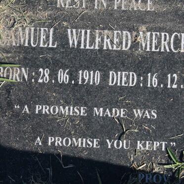 MERCKEL Samuel Wilfred 1910-2001