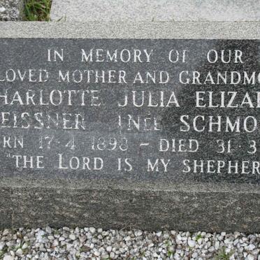 MEISSNER Charlotte Julia Elizabth nee SCHMOLKE 1898-1974