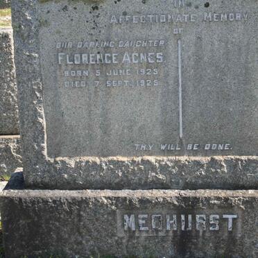 MEDHURST Florence Agnes 1925-1925