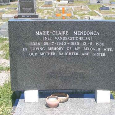 MEDONCA Marie-Claire nee VANDERSTICHELEN 1940-1980