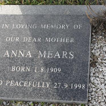 MEARS Anna 1909-1998