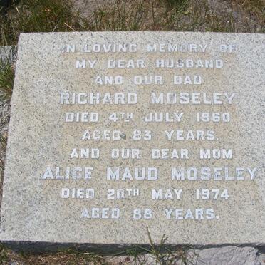 MOSELEY Richard -1960 & Alice Maud -1974