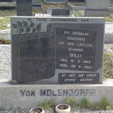 MOLENDORFF Molly, von 1929-1965