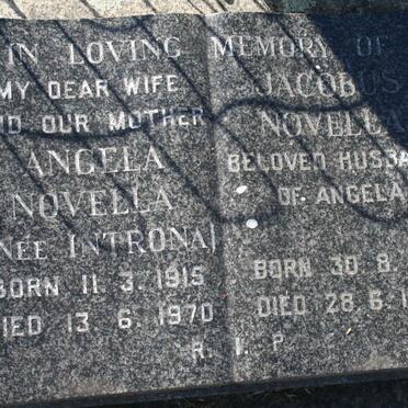 NOVELLA Jacob 1911-1977 &amp; Angela INTRONA 1915-1970