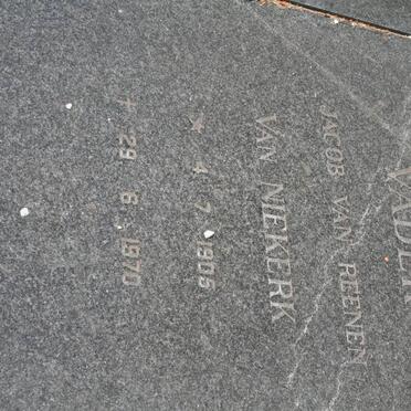 NIEKERK Jacob v. Reenen, van 1905-1970 &amp; Anna Magdalena 1910-1970