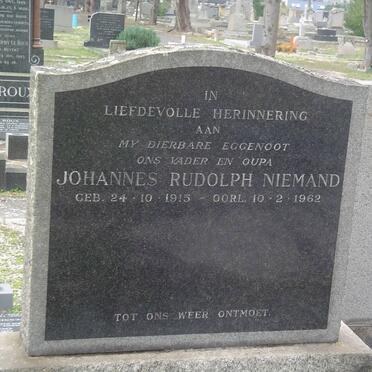 NIEMAND Johannes Rudolph 1915-1962