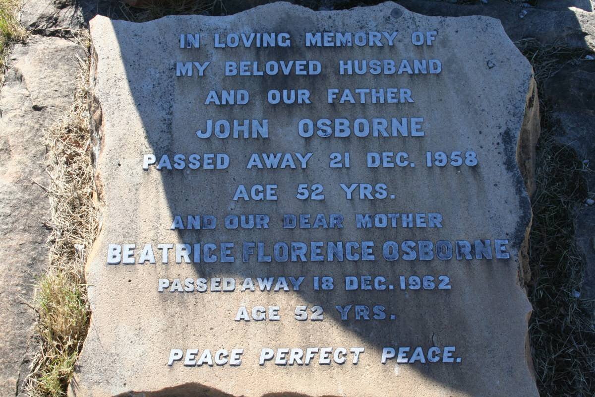 OSBORNE John -1958 &amp; Beatrice Florence -1962
