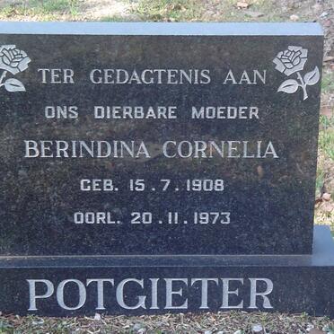 POTGIETER Berindina Cornelia 1908-1973