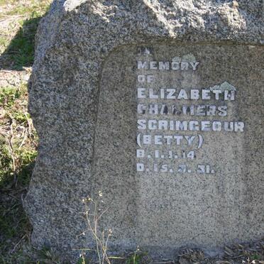 SCRIMGEOUR Elizabeth Chalmers 1914-1931