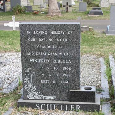 SCHULLER Winifred Rebecca 1906-1989