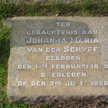 SCHYFF Johanna Maria, van der 1879-1950