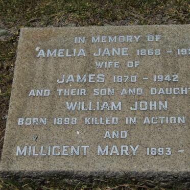 SCOTT James 1870-1942 &amp; Amelia Jane SHEPPARD 1868-1927 :: SCOTT William John 1898-1942 :: SCOTT Millicent Mary 1893-1966