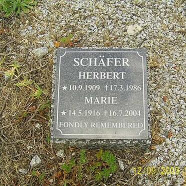 SCHAFER Herbert 1909-1986 &amp; Marie 1916-2004