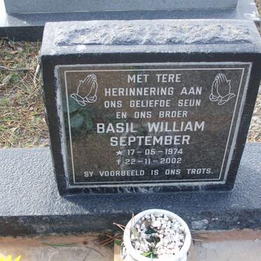 SEPTEMBER Basil William 1974-2002