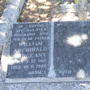 SERGEANT William Archibald 1917-1966